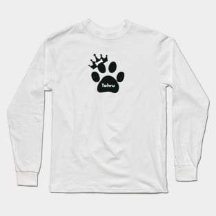 Tohru name made of hand drawn paw prints Long Sleeve T-Shirt